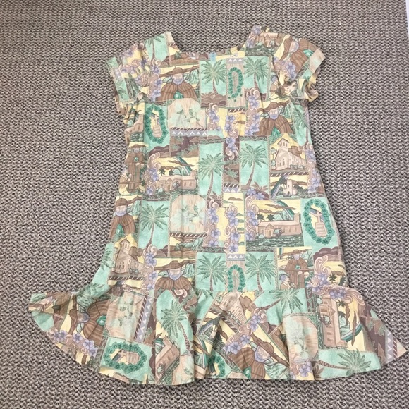 EUC RARE Tori Richard Honolulu Cotton Lawn Ruffled Hem Father Damien Dress 2XL - Picture 8 of 14